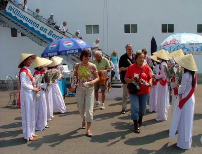 High-end Columbus cruise ship visits Vietnam